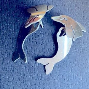 Sterling silver Dolphin Earrings